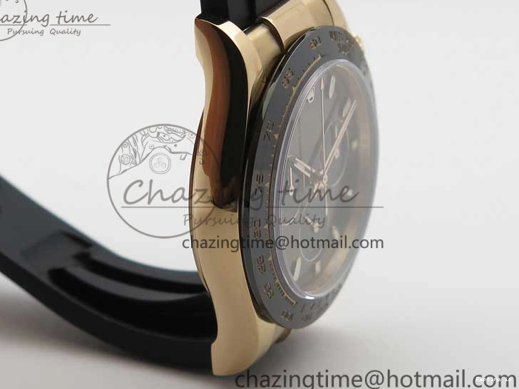 1224 Daytona 116515 Noob 1:1 Best Edition Chocolate Dial Lume Markers on Black Rubber Strap SA4130 (Free Extra Strap) V Stylish 2976